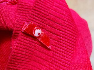 Jersey Betty Barclay Rojo Cuello Alto Manga Corta