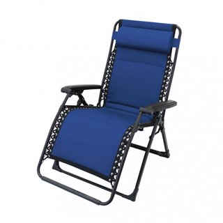 Sedia Sdraio Relax Pieghevole Reclinabile Blu
