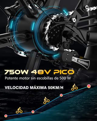 Koolux BK6S PRO EBIKE 2 BATERÍAS 48V 11,7Ah