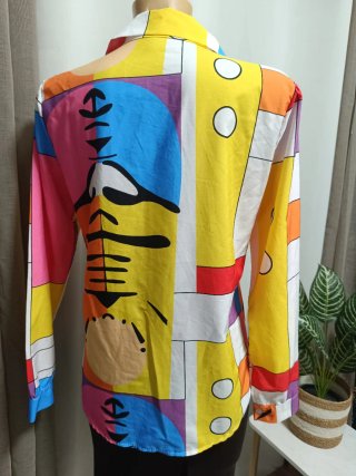 Camisa Estampada Multicolor Mujer