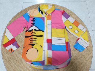 Camisa Estampada Multicolor Mujer