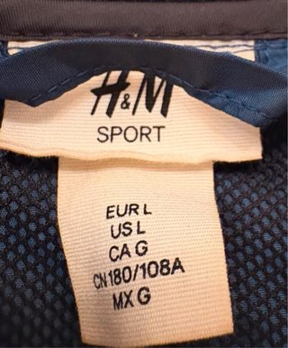 Chaqueta H&M Sport azul con capucha Talla L
