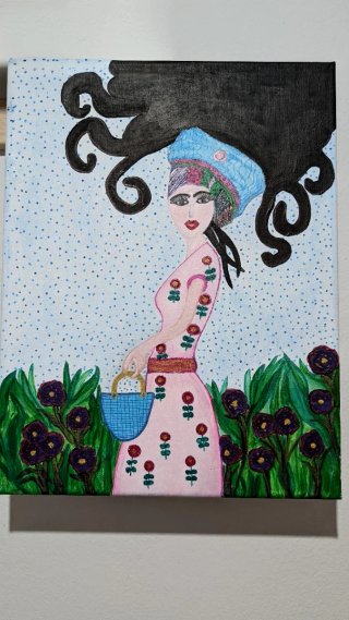 Cuadro mujer abstracto 30x40