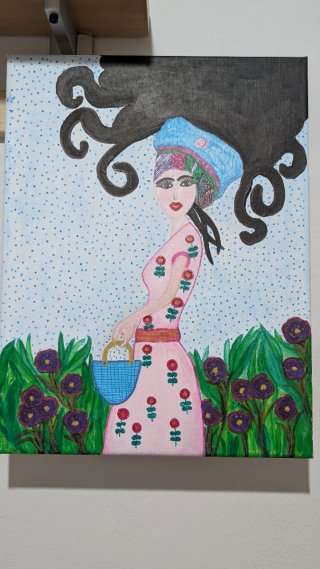 Cuadro mujer abstracto 30x40