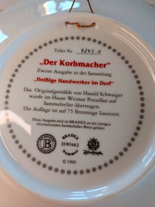 Piatto Weimar Der Korbacher 1995