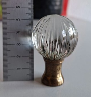 REMATE DE CRISTAL VINTAGE PARA LÁMPARA