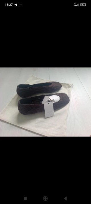 Bailarinas Zara Marrón Trenzado Talla 41