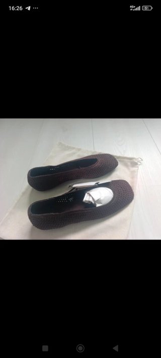 Bailarinas Zara Marrón Trenzado Talla 41