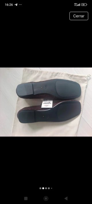 Bailarinas Zara Marrón Trenzado Talla 41