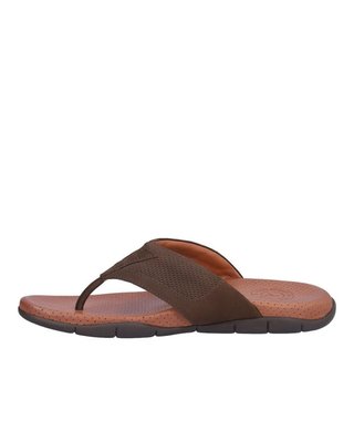 Sandalias de piel marrón hombre