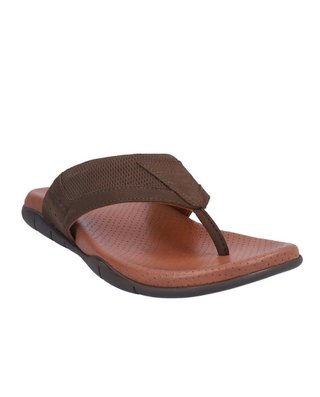 Sandalias de piel marrón hombre