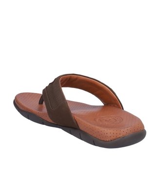 Sandalias de piel marrón hombre