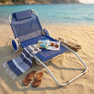 Lettino Prendisole Sdraio Mare Pieghevole 142x52cm