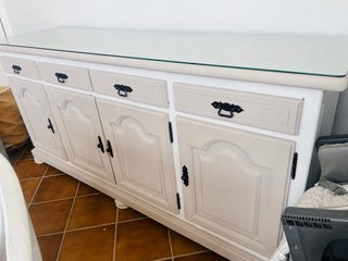 Aparador vintage madera y cristal