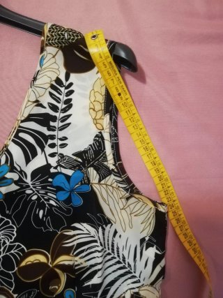 Abito donna fantasia senza maniche in satin
