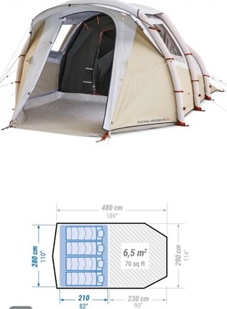 Tienda de campaña Quechua 4 personas