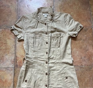 Vestido beige estilo boho