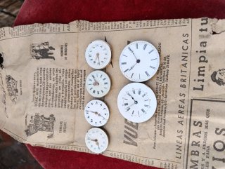 Lote maquinas relojes suizos mecánicos con dial
