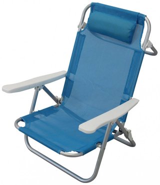 Sedia Relax da Spiaggia Sdraio Pieghevole Blu