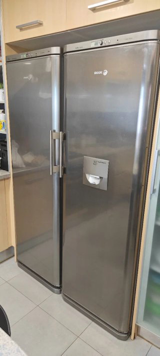 Conjunto Nevera/Congelador Vertical Fagor Inox