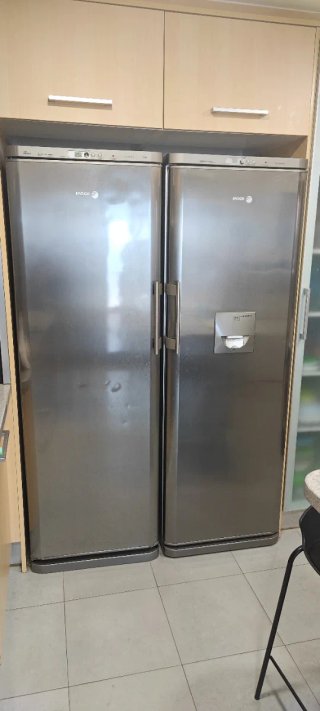 Conjunto Nevera/Congelador Vertical Fagor Inox