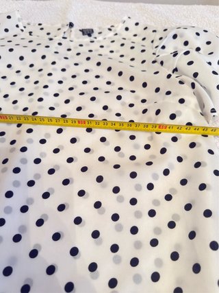 Camisa de lunares mujer talla M blanco