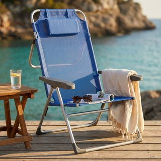 Sedia Pieghevole Outdoor Mare Campeggio Azzurra