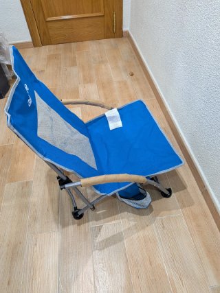 Silla de Playa Aktive Azul y Blanca