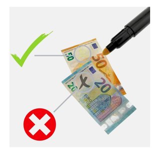 Set 6 Penne Rilevatrici Banconote False - Tester