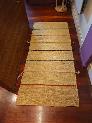 Alfombra de yute/fibra natural 160x70 cm