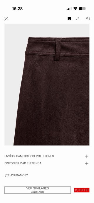 Falda capa efecto ante Zara a estrenar