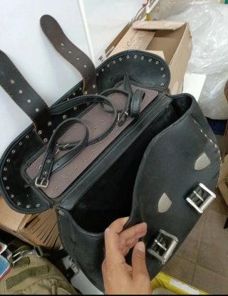 Borsa Moto Harley Davidson Borchie Nera