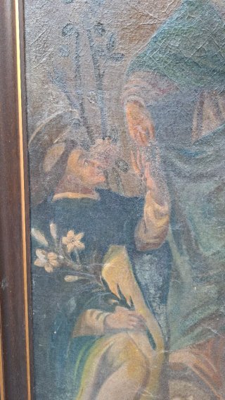 Oleo S.XVIII Virgen del Rosario