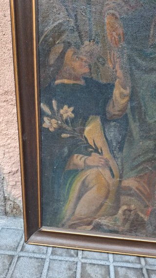 Oleo S.XVIII Virgen del Rosario