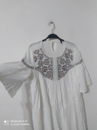 Vestido Morgan bordado blanco