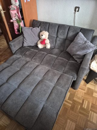 Sofá Cama Gris Terciopelo: Sofá Cama Gris Terciope