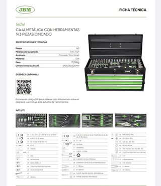 Caja de herramientas metálica JBM