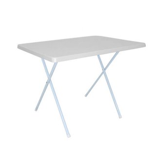 Tavolino da Campeggio Pieghevole Bianco 79x60x62cm