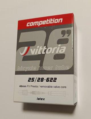 2 Cámaras Vittoria 700x25-28 Presta 48 mm.Obús Des