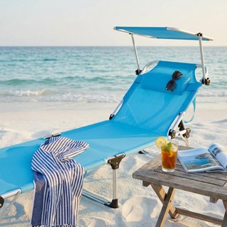 Lettino Prendisole Spiaggia Reclinabile Pieghevole