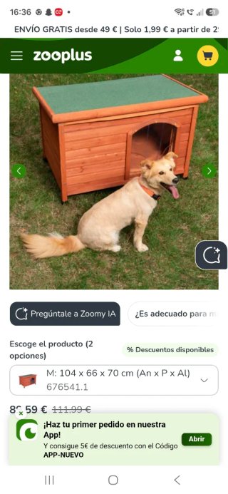 Casa para perros o gatos de madera