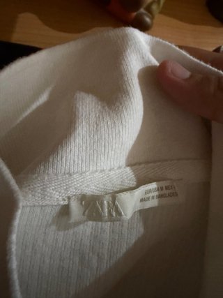 Polo Zara Bianco Uomo