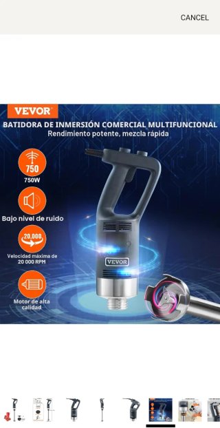 BATIDORA PROFESIONAL IDEAL PARA HOTELERÍA 750W