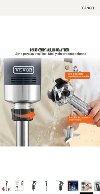 BATIDORA PROFESIONAL IDEAL PARA HOTELERÍA 750W