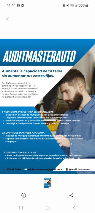 ITV, precompra y diagnóstico de vehículos.
