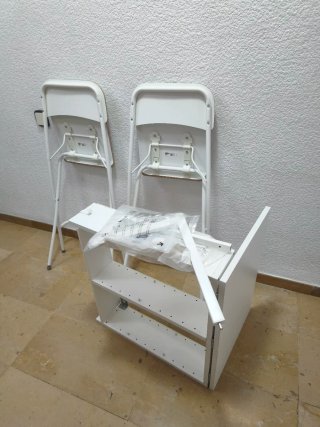 Mesa y 2 Sillas Plegables IKEA Norberg