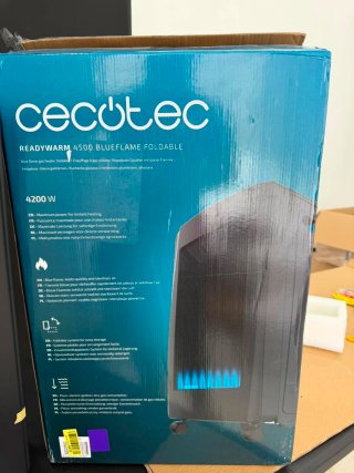 Cecotec Estufa de Gas Llama Azul Plegable ReadyWar