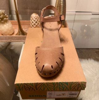 Zuecos Merkal Beige/Marrón Talla 39