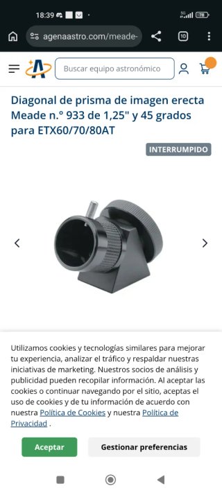 Telescopio Meade ETX90 Observer Goto