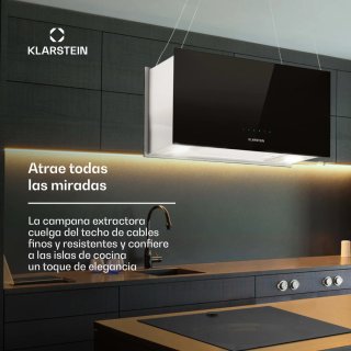 Campana Klarstein Inox Cristal Negra